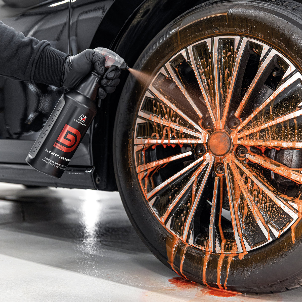 Moje Auto X-Neon Orange aluseline velgede ja rehvide puhasti