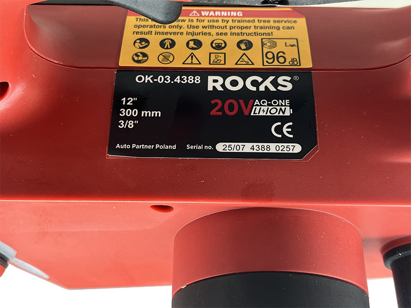 ROOKS 20V AQ-ONE kettsaag 300 mm, ilma tarvikuteta