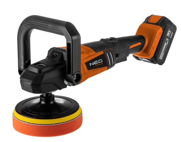 NEO Tools Harjadeta akupoleerija ENERGY+ 18V, Li-Ion, M14 150 mm, 800-2300 min-1, akuta