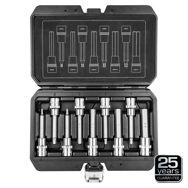 NEO Tools Kuuskantotsakud padrunil 55 mm, 9 osa