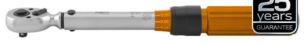 NEO Tools Kahesuunaline momentvõti 1/4, 5-25 Nm, 21 osa