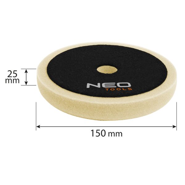 NEO Tools Poleerimispadi 150 x 150 x 25 mm, käsn abrasiivne