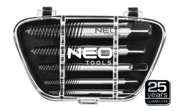 NEO Tools Murdunud poltide väljakeerajad juhtpuuridega, 10 osa