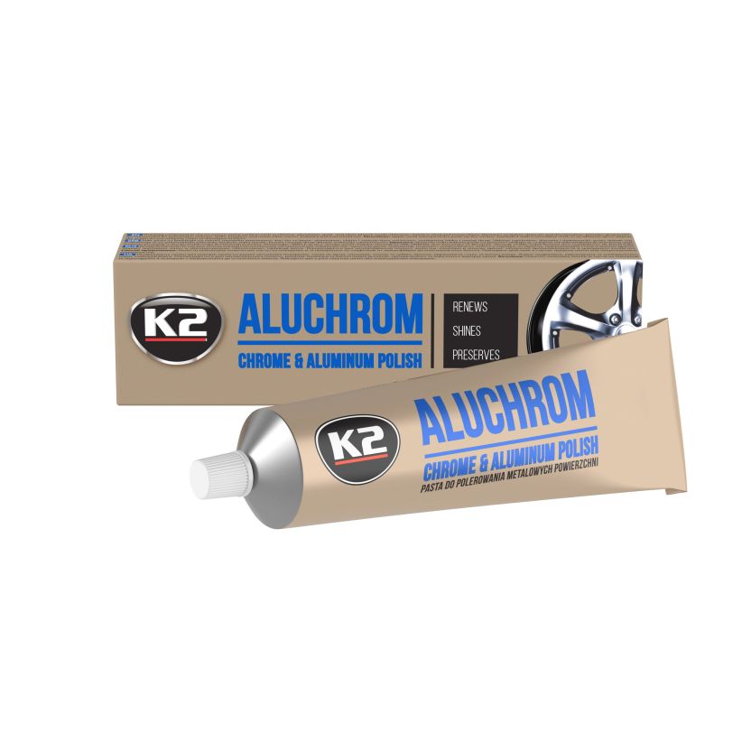 K2 Aluchrom poleerimispasta kroomile ja värvilistele metallidele