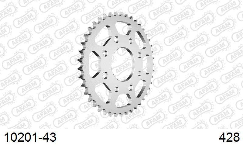 AFAM Tagumine hammasratas 10201-43, 43z, samm 428, teras