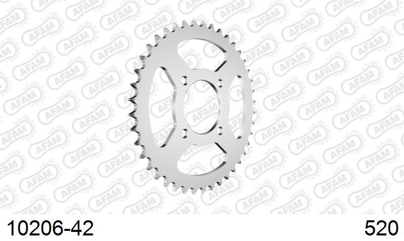 AFAM Tagumine hammasratas 10206-42, 42z, samm 520, teras