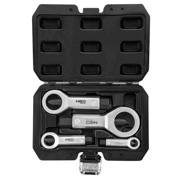NEO Tools Vigastatud poltide komplekt (puuride ja väljakeerajatega), 40 osa, 25.73.40.0