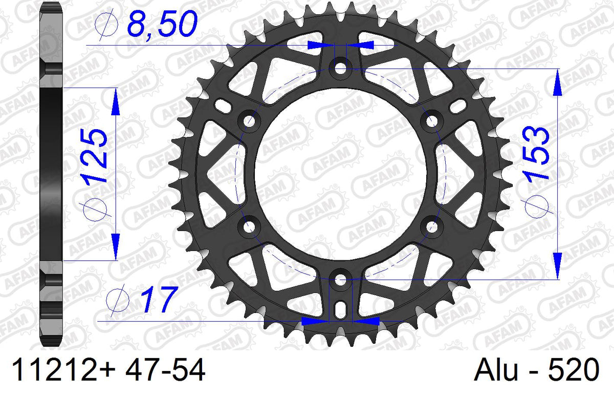 AFAM Tagumine hammasratas 11212+50, 50z, samm 520