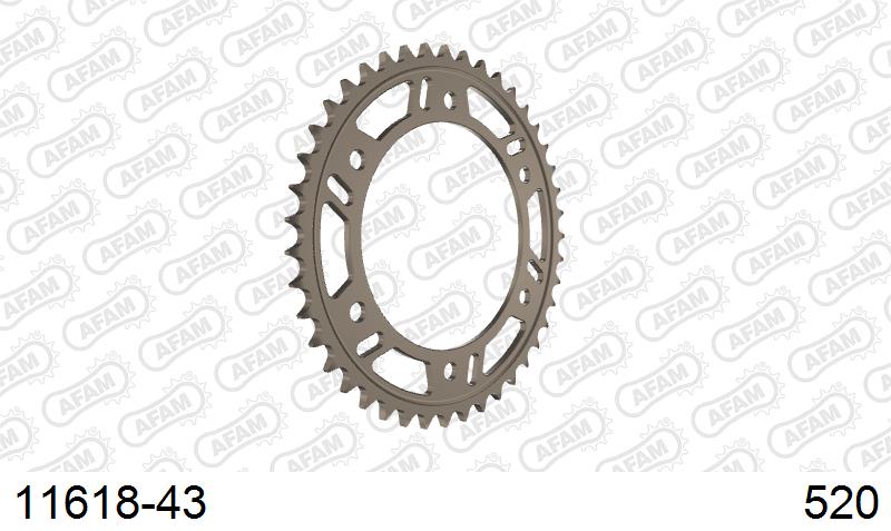AFAM Tagumine hammasratas 11618-43, 43z, samm 520