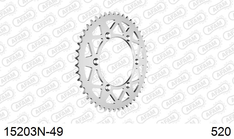 AFAM Tagumine hammasratas 15203N-49, 49z, samm 520