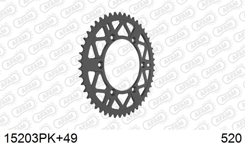 AFAM Tagumine hammasratas 15203PK+49, 49z, samm 520