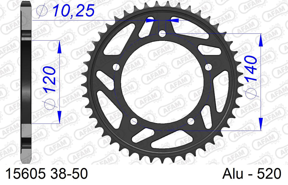 AFAM Tagumine hammasratas 15605-48, 48z, samm 520