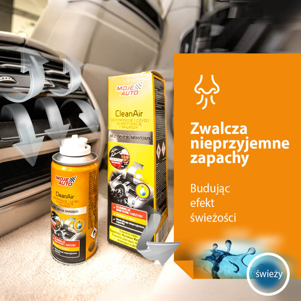 Moje Auto Clean Air Fresh kliimaseadme puhasti, biotsiidne granaat