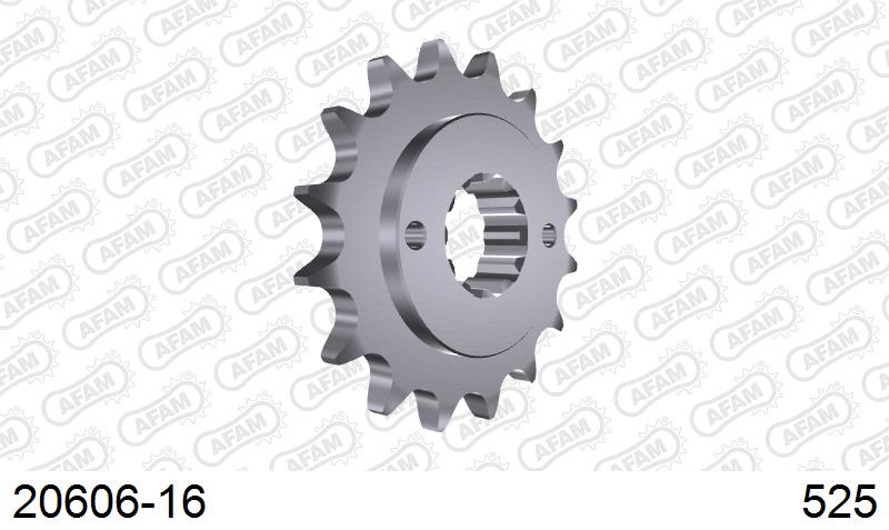AFAM Eesmine hammasratas 20606-16, 16z, samm 525, teras