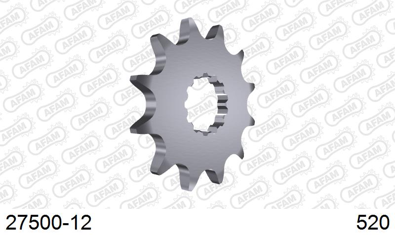 AFAM Eesmine hammasratas 27500-12, 12z, samm 520, teras