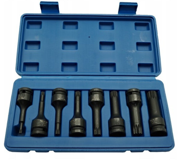 ADLER Löökpadrunid 1/2", 8 tk, Cr-Mo teras, AD-08S, SPLINE