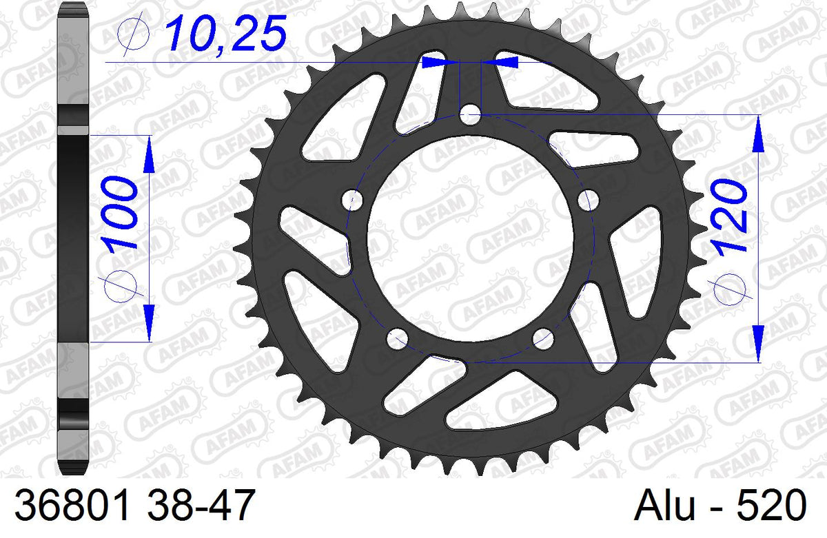 AFAM Tagumine hammasratas 36801-41, 41z, samm 520