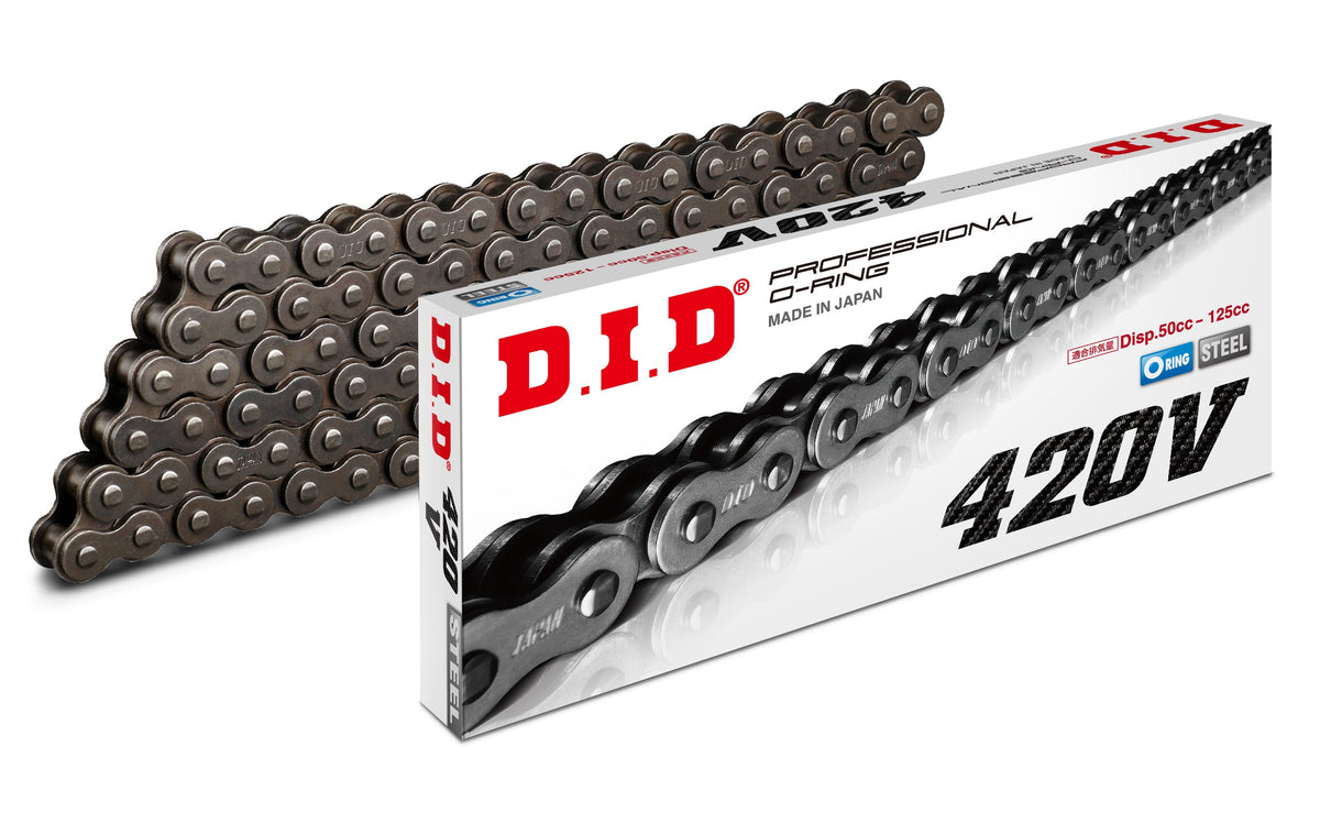 D.I.D Mootorratta kett 420V-126, samm 420, 126 lüli, O-rõngastega, avatud