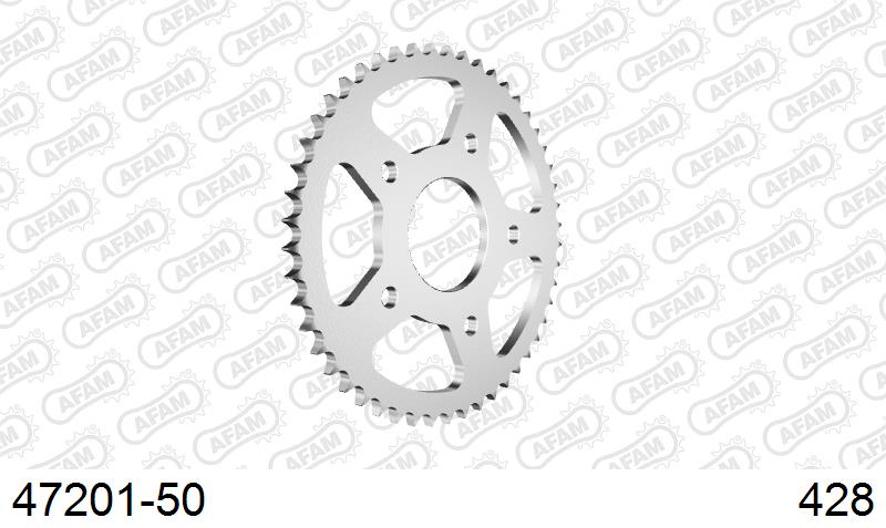 AFAM Tagumine hammasratas 47201-50, 50z, samm 428, teras