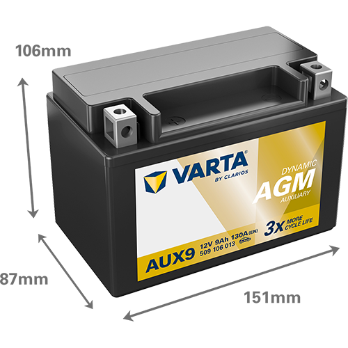 VARTA Dynamic AUX 509106013 lisaaku 9 Ah 130 A