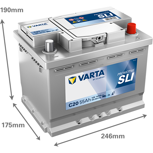 VARTA Promotive SLI 555064042 käivitusaku 55 Ah 420 A L-