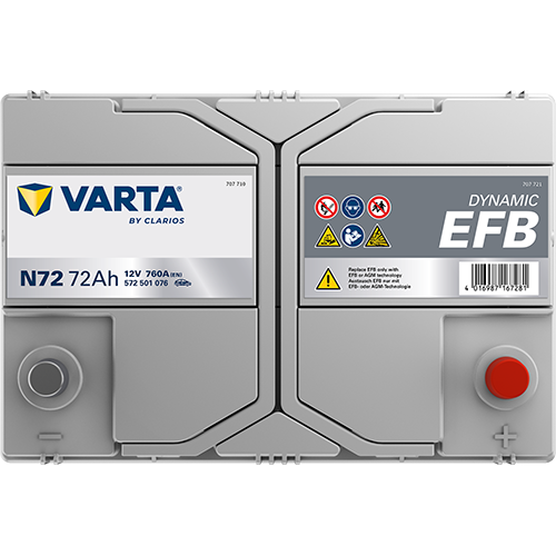 VARTA Dynamic EFB 572501076 käivitusaku 72 Ah 760 A L-