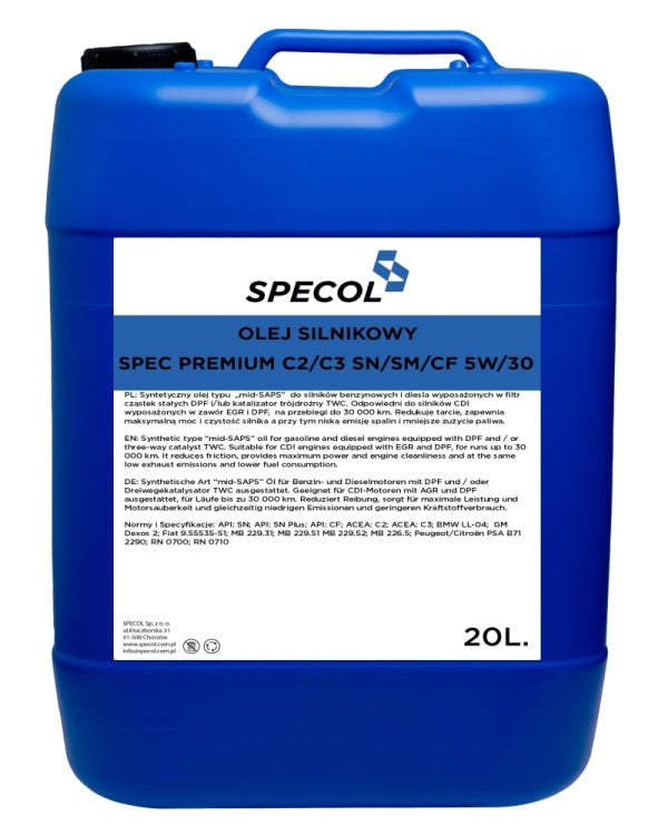 Specol Premium 5W-30 mootoriõli