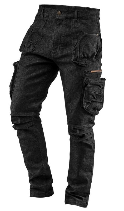 NEO Tools Tööpüksid 5 taskuga, DENIM, mustad