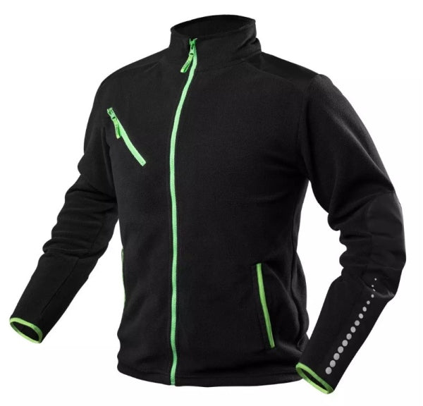 NEO Tools Töö-fliisjakk PREMIUM, must, Cordura tugevdustega