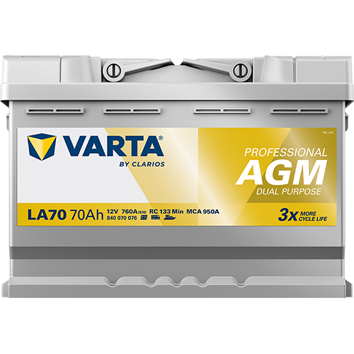 VARTA Professional AGM 840070076 käivitus- ja tarbeaku 70 Ah 760 A L-