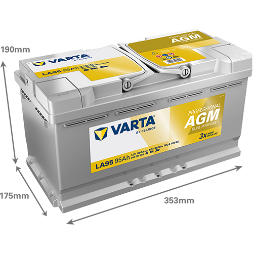 VARTA Professional AGM 840095085 käivitus- ja tarbeaku 95 Ah 850 A L-