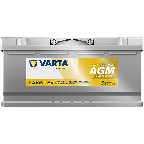 VARTA Professional AGM 840105095 käivitus- ja tarbeaku 105 Ah 950 A L-