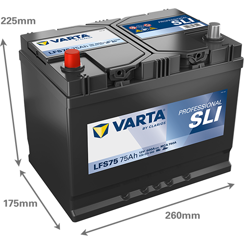 VARTA Professional SLI 930075060 käivitus- ja tarbeaku 75 Ah 600 A L+
