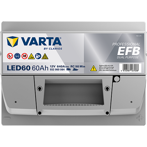VARTA Professional EFB 932060064 käivitus- ja tarbeaku 60 Ah 640 A L-