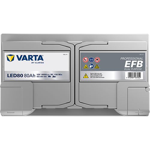 VARTA Professional EFB 932080080 käivitus- ja tarbeaku 80 Ah 800 A L-