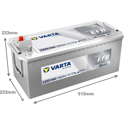 VARTA Professional EFB 932190105 käivitus- ja tarbeaku 190 Ah 1050 A L+