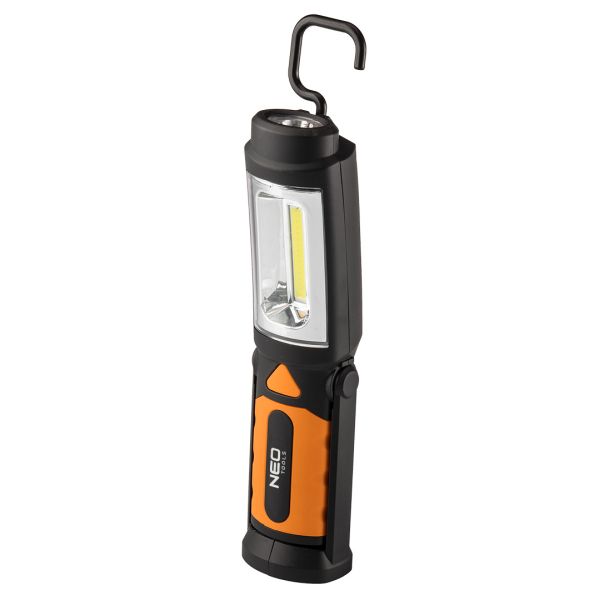 NEO Tools Aku-töökojalamp 200 lm COB ja taskulamp