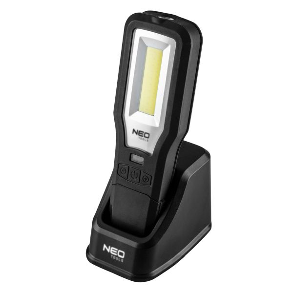 NEO Tools Töökojalamp 550 lm COB LED, alus ja laadija