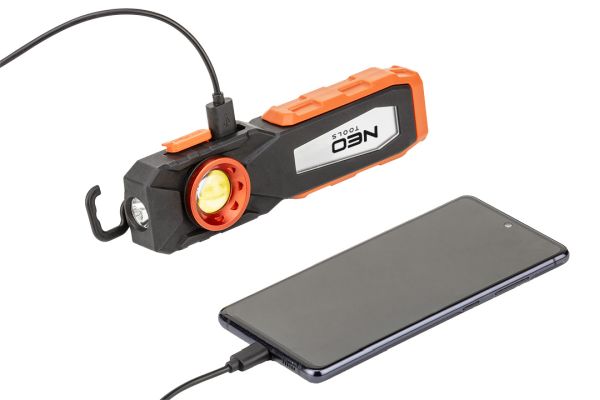 NEO Tools Töökojalamp 550 lm COB LED, alus ja laadija