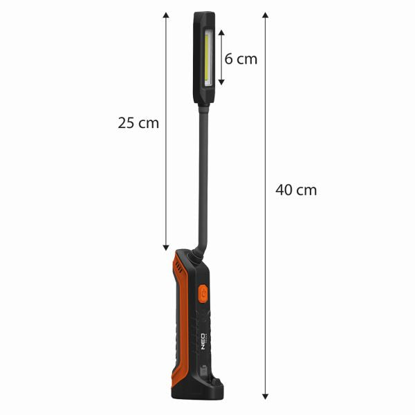 NEO Tools Aku-töökojalamp 400 lm COB ja taskulamp