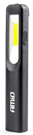 AMiO Taskulamp COB, 1200 mAh, micro-USB