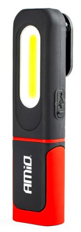 AMiO Taskulamp COB + XPE, 1200 mAh, micro-USB