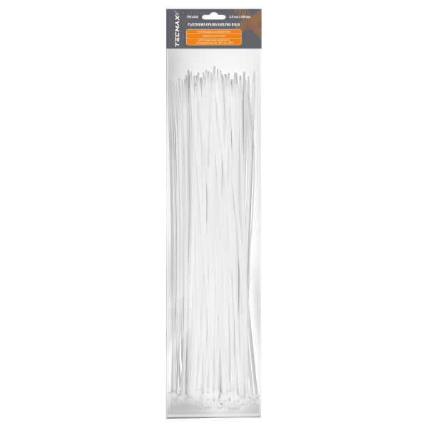 Tecmaxx Kaablisidemed 500 x 4,8 mm, valge, 100 tk