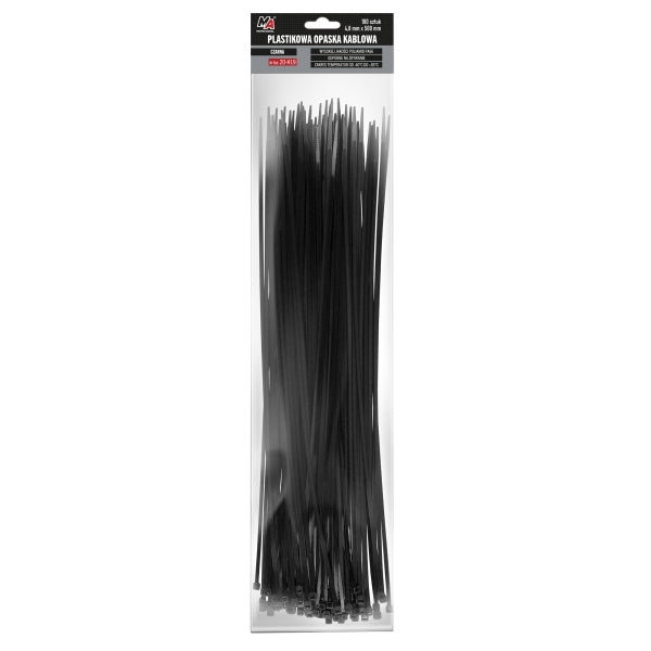 Moje Auto Kaablisidemed 4,8 x 370 mm, must, 100 tk