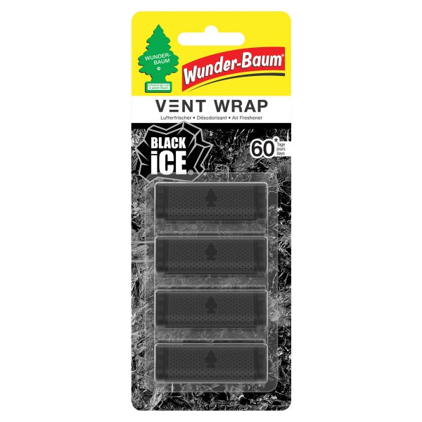 Wunder-Baum Vent Wrap ventilatsioonilõhnastaja, Black Ice, 4 tk