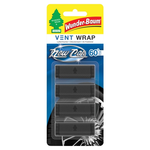 Wunder-Baum Vent Wrap ventilatsioonilõhnastaja, uus auto, 4 tk