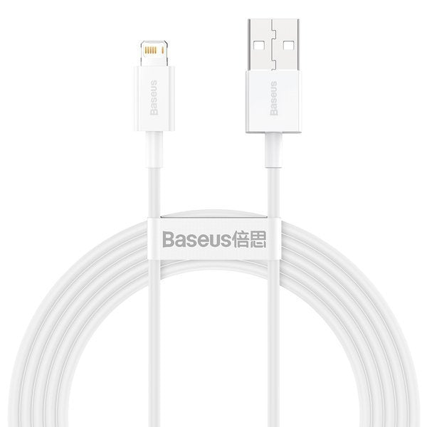 Baseus Laadimiskaabel USB - Lightning Superior, 2,4 A, 2 m, valge
