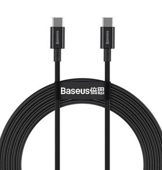Baseus Laadimiskaabel USB-C - USB-C, 100 W, 2 m, must