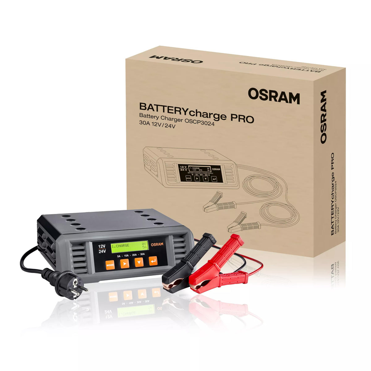 OSRAM BATTERYcharge PRO 30A akulaadija