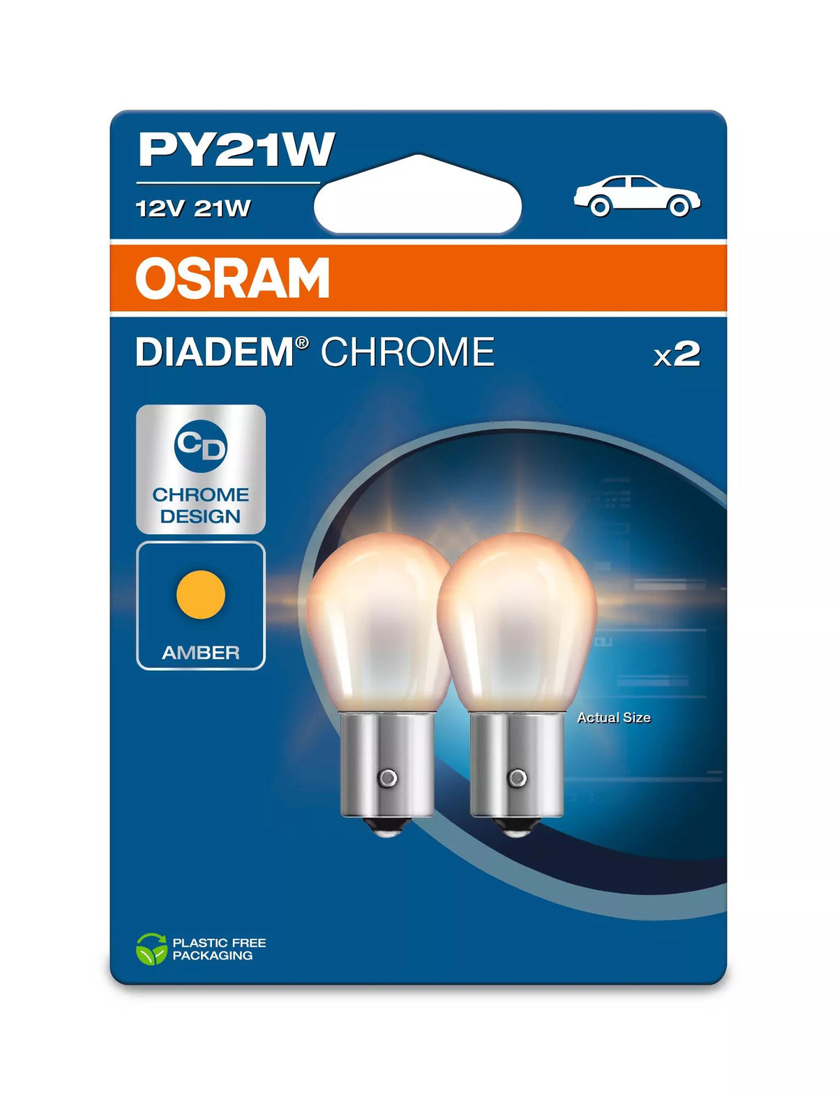 OSRAM DIADEM CHROME PY21W 12 V 21 W signaalpirn